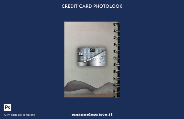 modello frontale photolook per carta di credito American Express stile verificat